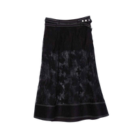 Floral Dimensional Midi Skirt