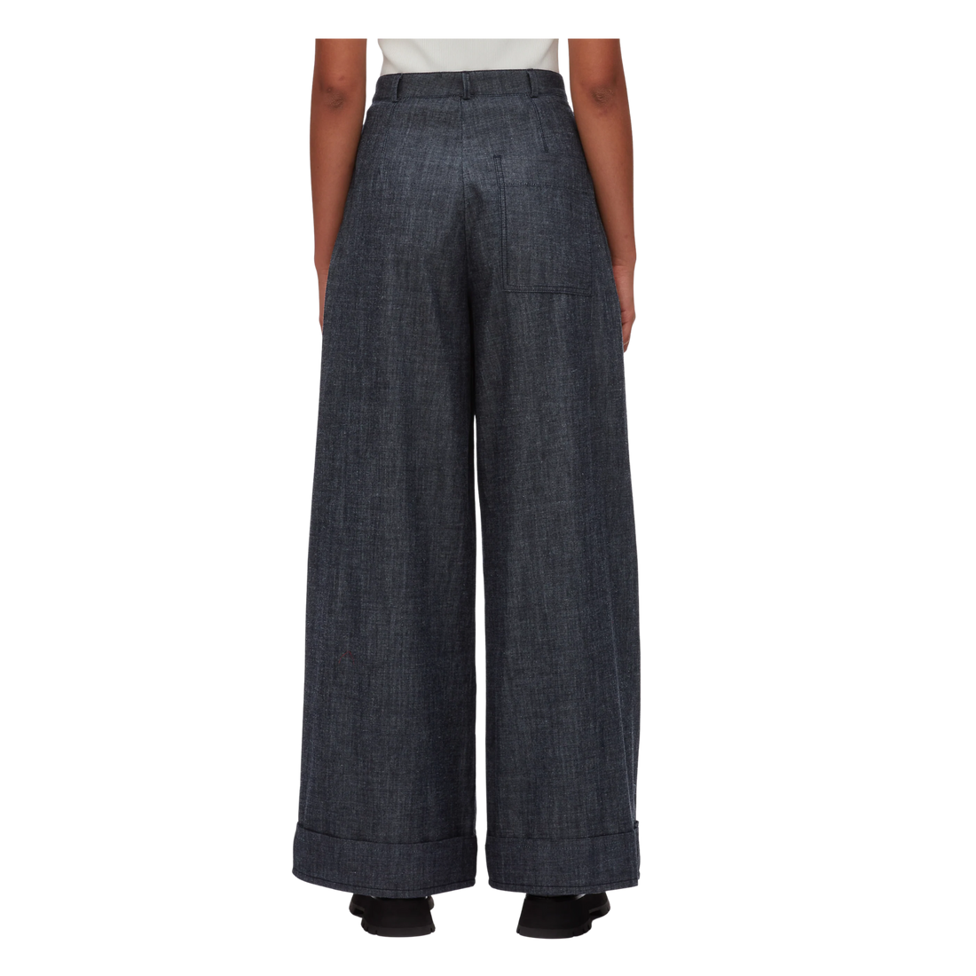 Denim Double Pleat Pant
