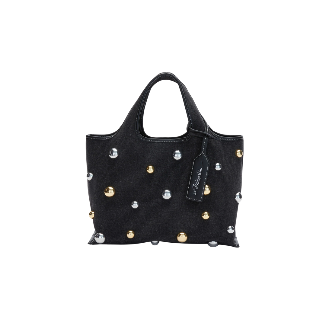 Denim Mini Embellished Market Tote