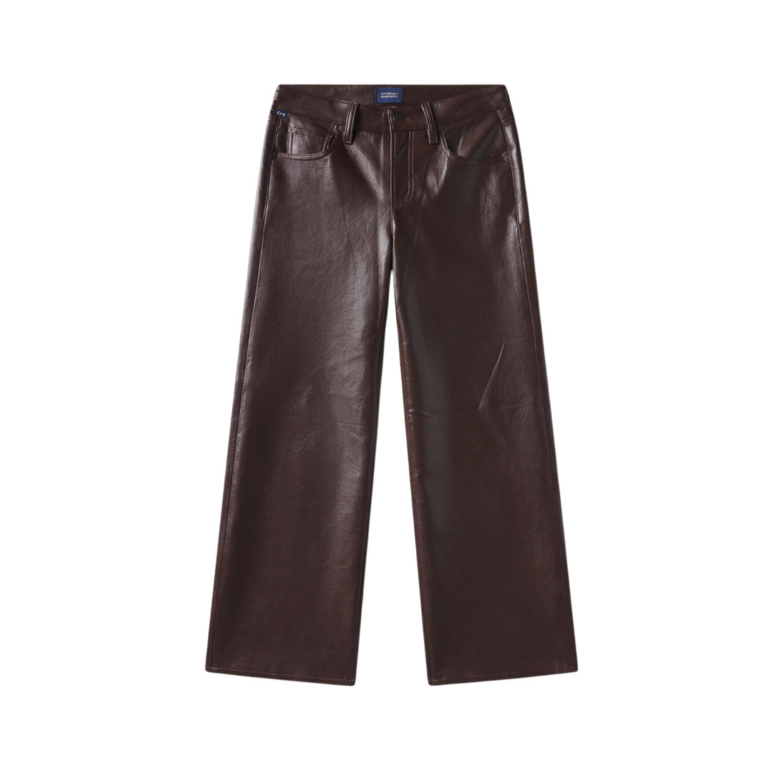 Faye Leather Straight Jean