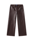 Faye Leather Straight Jean