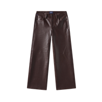 Faye Leather Straight Jean