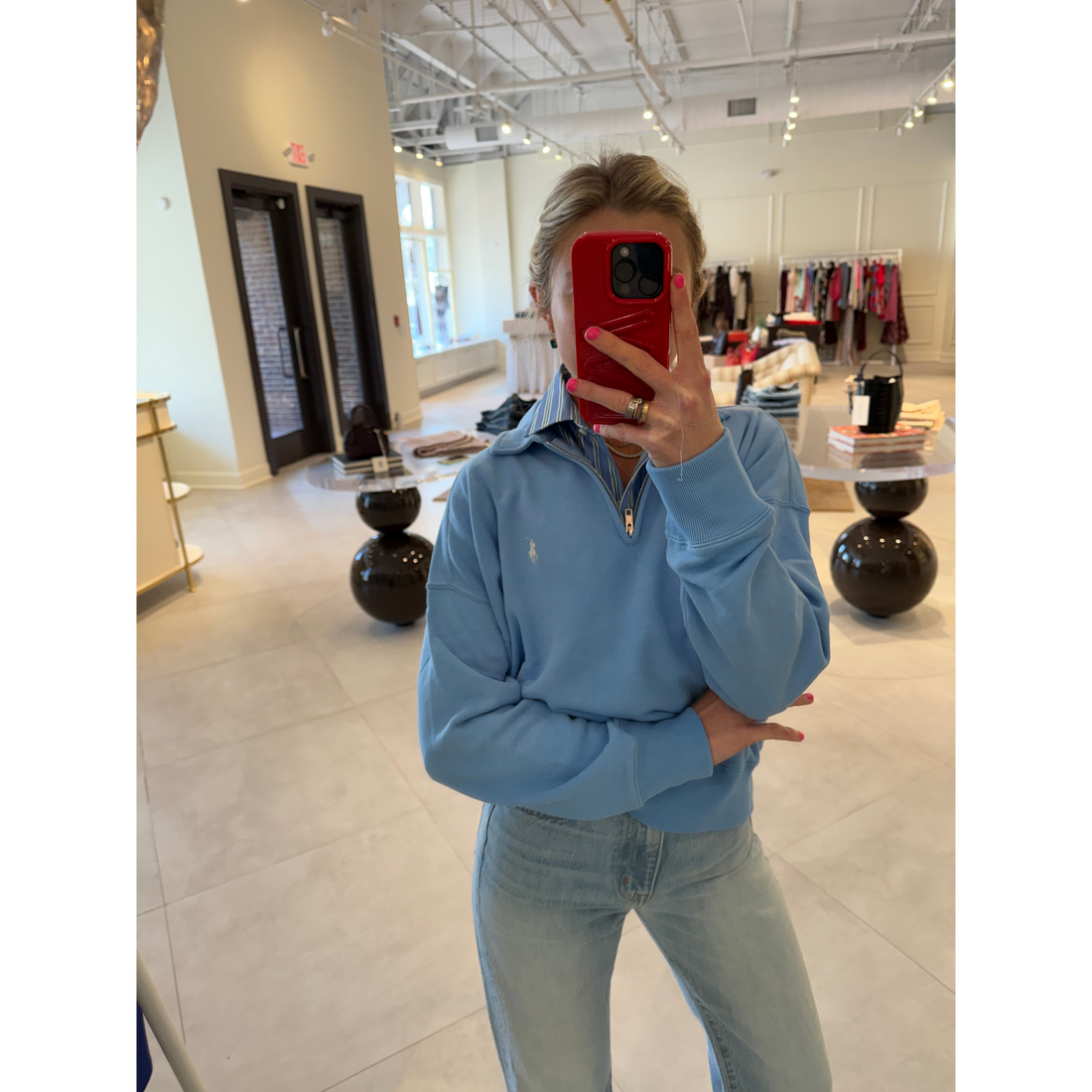 Fleece Quarter Zip Sweatshirt