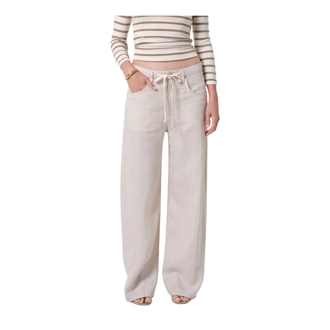 Brynn Drawstring Linen Trouser