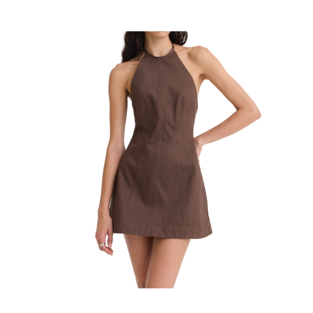 Tie Halter Mini Dress