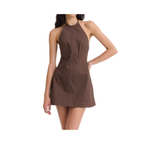 Tie Halter Mini Dress