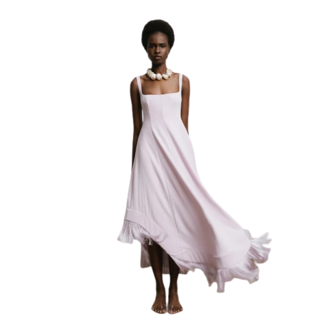 Emine Fringe Hem Dress