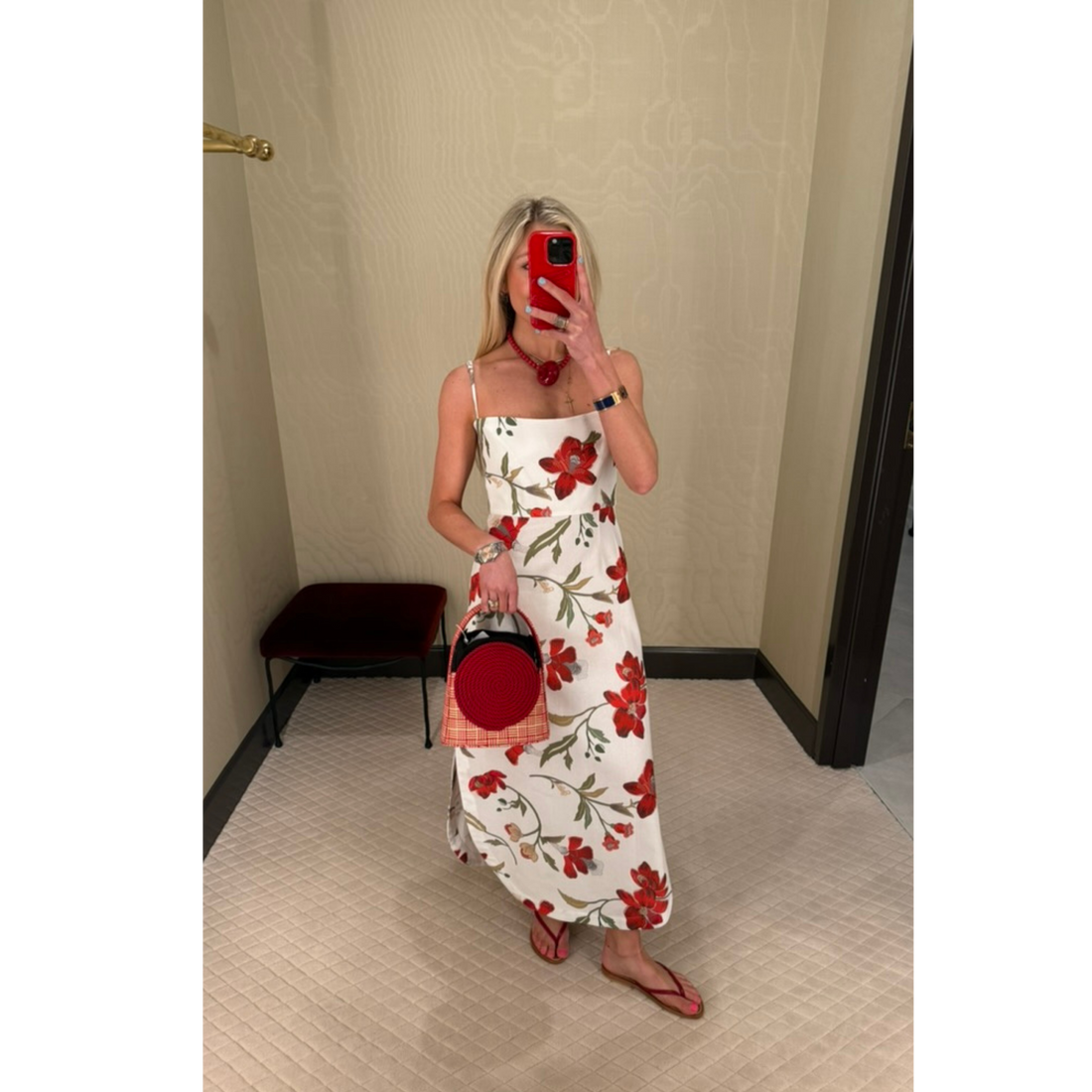 Curved Hem Midi Dress