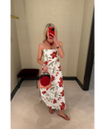 Curved Hem Midi Dress