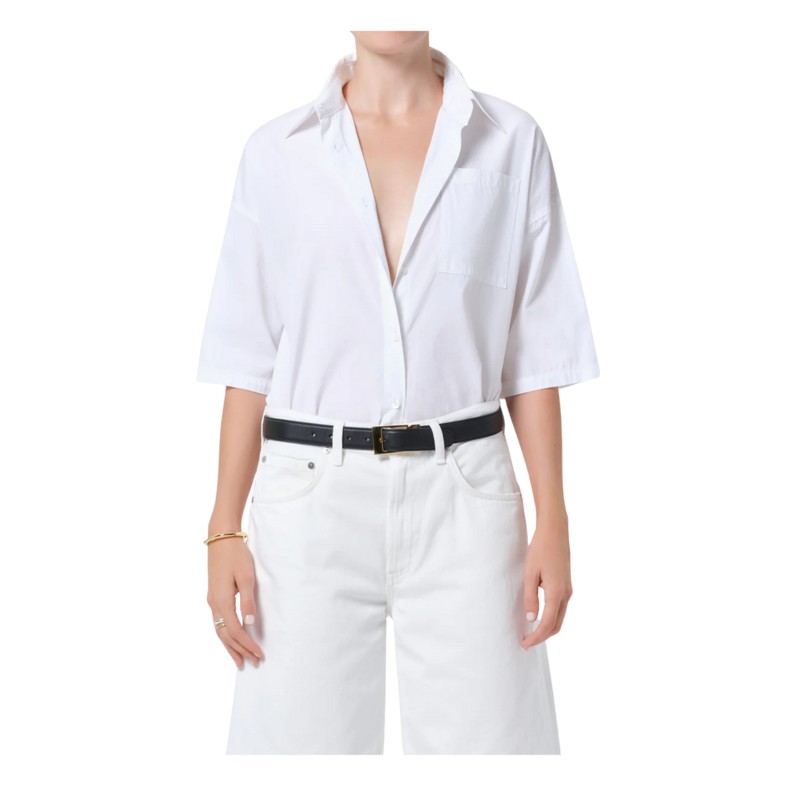 Frances Cropped Button Down