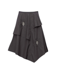 Floral Applique Layered Skirt