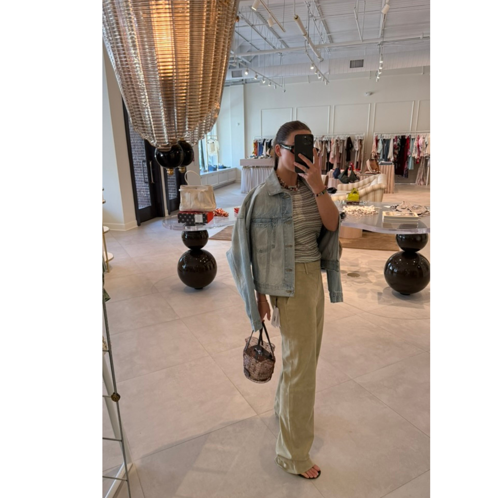 Baggy Low-Rise Suede Trouser