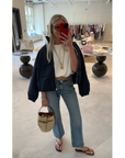 Bubble Hem Bomber Jacket