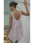Pleat Back Mini Dress