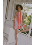 Pleat Back Mini Dress