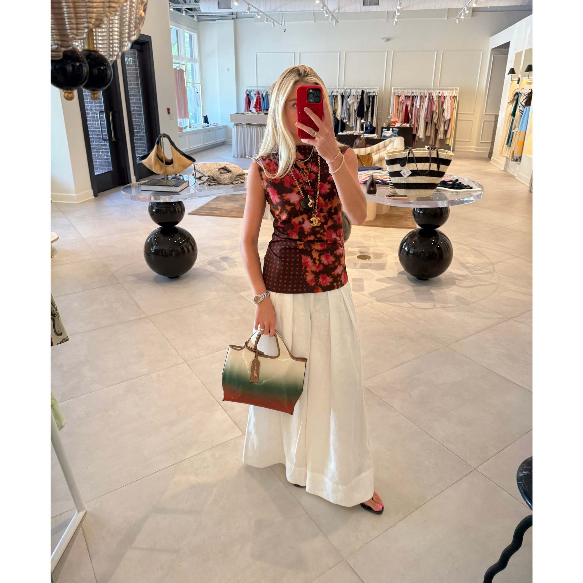 Floral Patchwork Draped Top