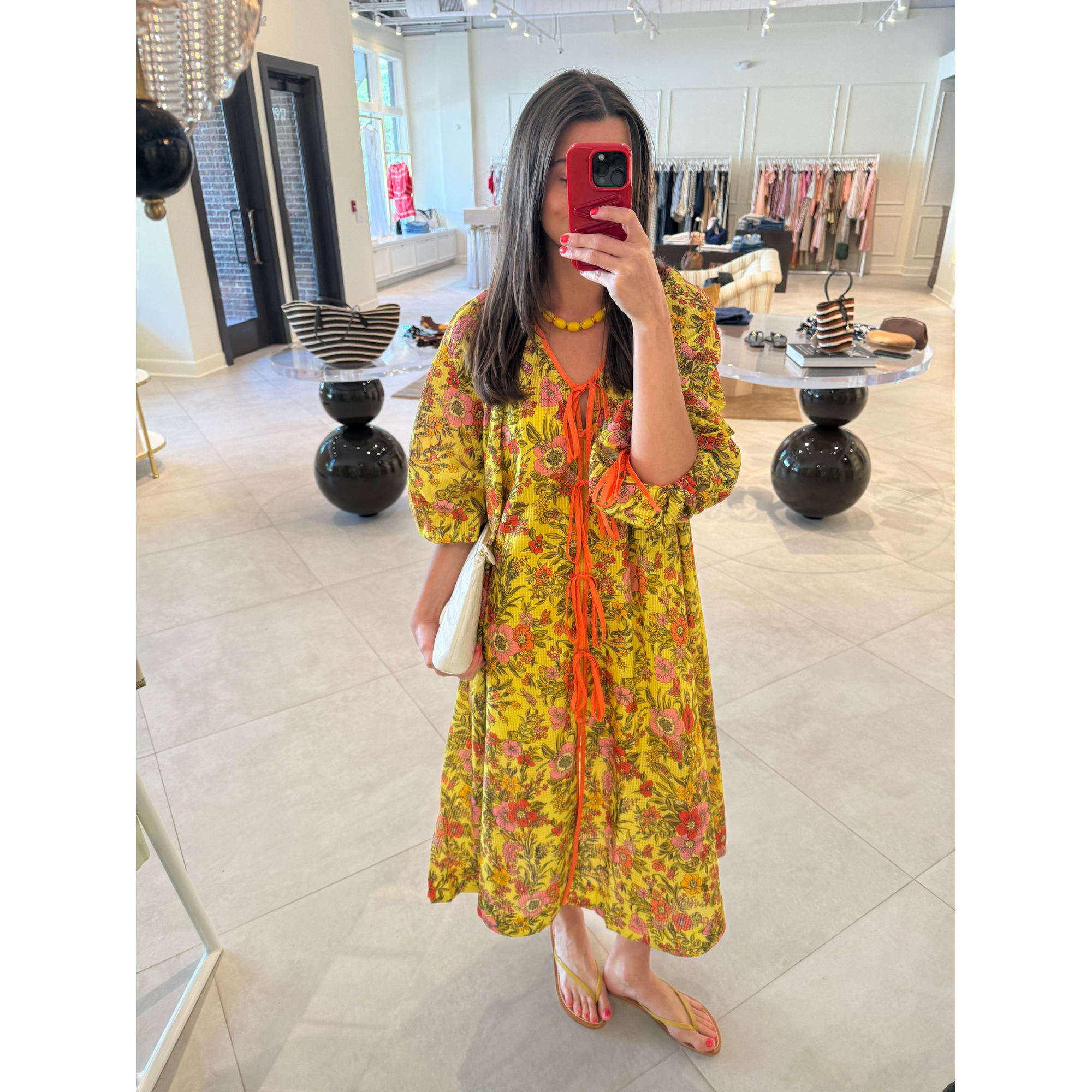 Kitty Tie Front Shirtdress