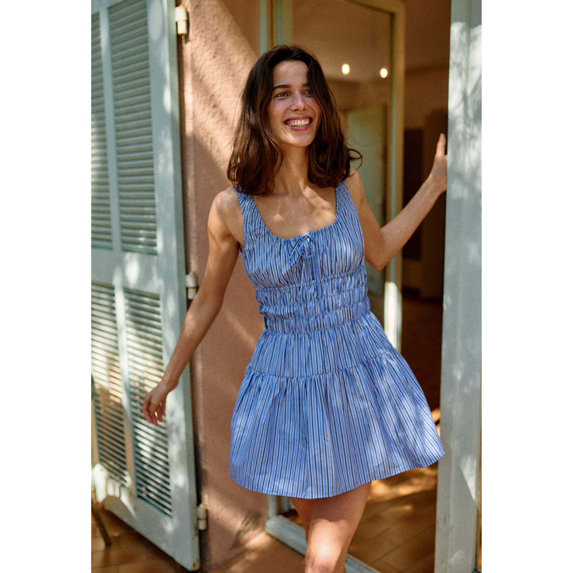 Gianluca Stripe Shirting Dress