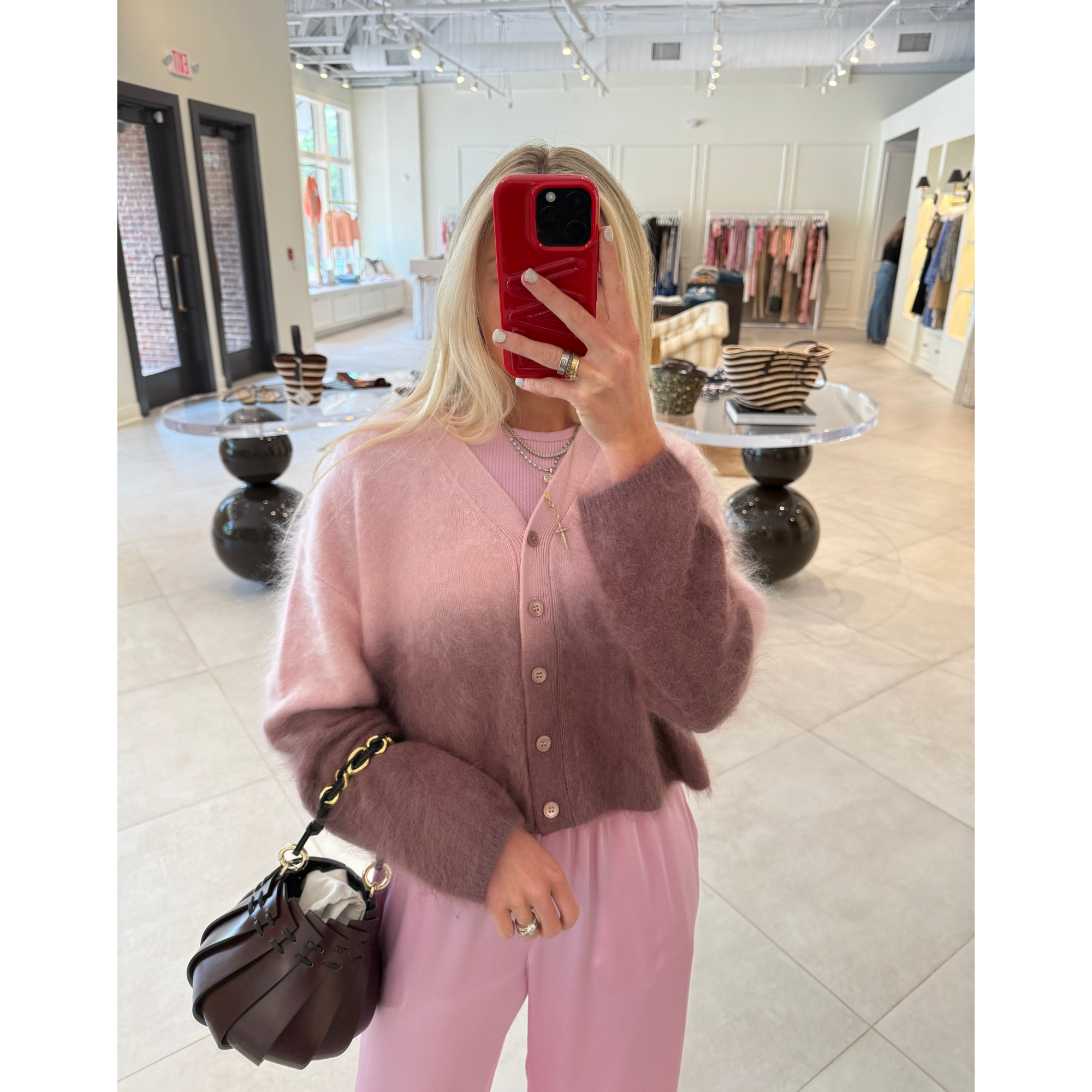 Jolie Cropped Ombré Cardigan