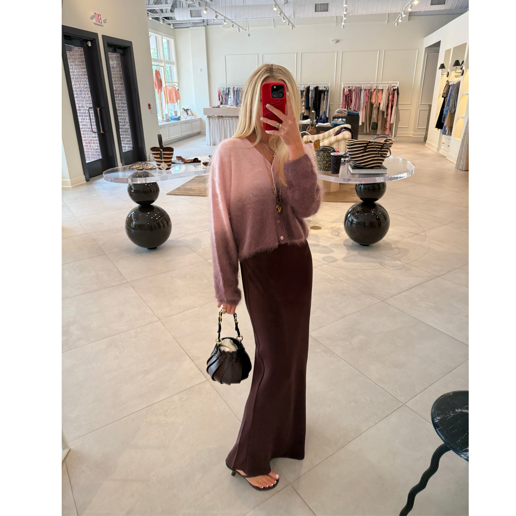 Jolie Cropped Ombré Cardigan