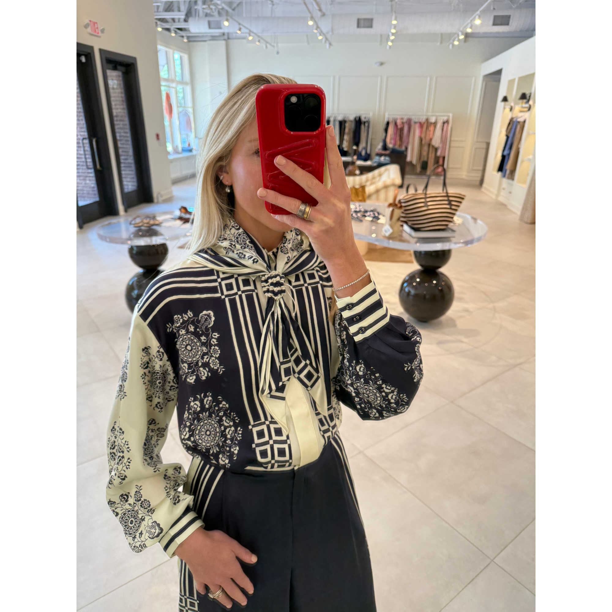 Banderra Scarf Silk Shirt