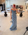 Rita Pleated Ruffle Gown