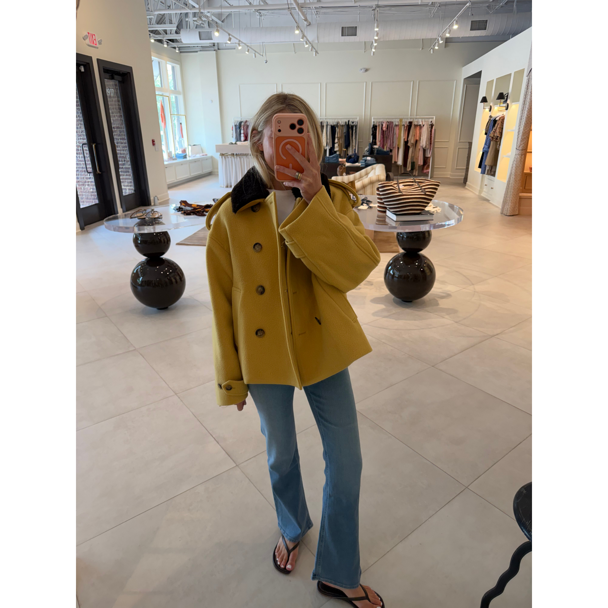 Shearling Collar Coat