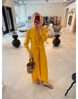 Tie-Front Crepe Dress