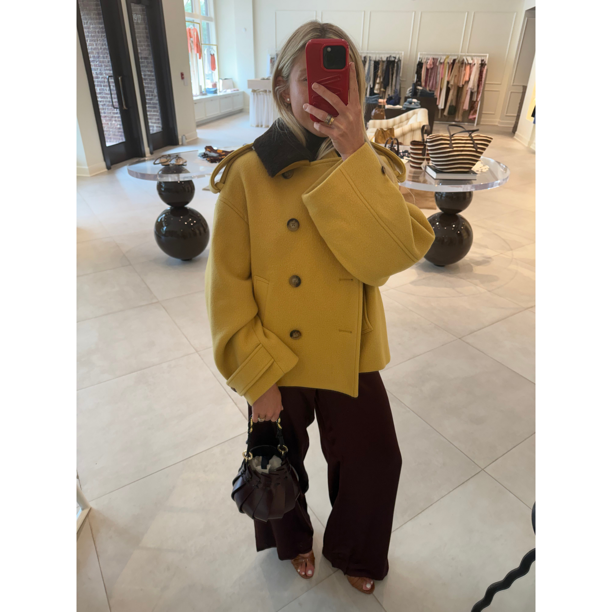 Shearling Collar Coat