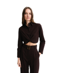 Twist Button Up Top
