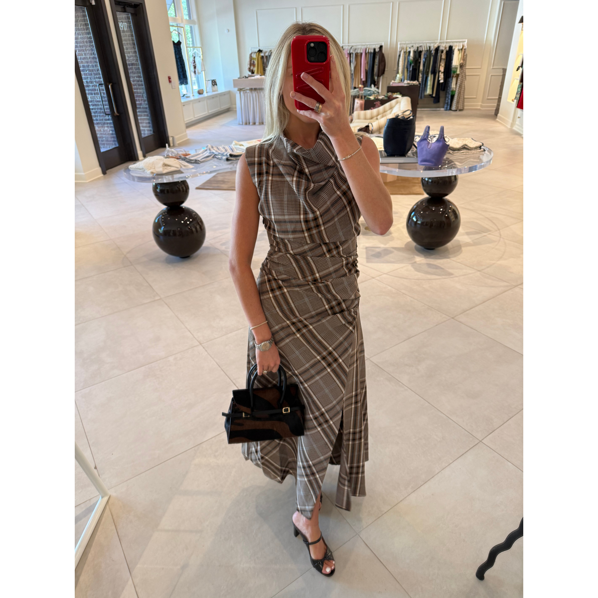 Burke Draped Midi Dress