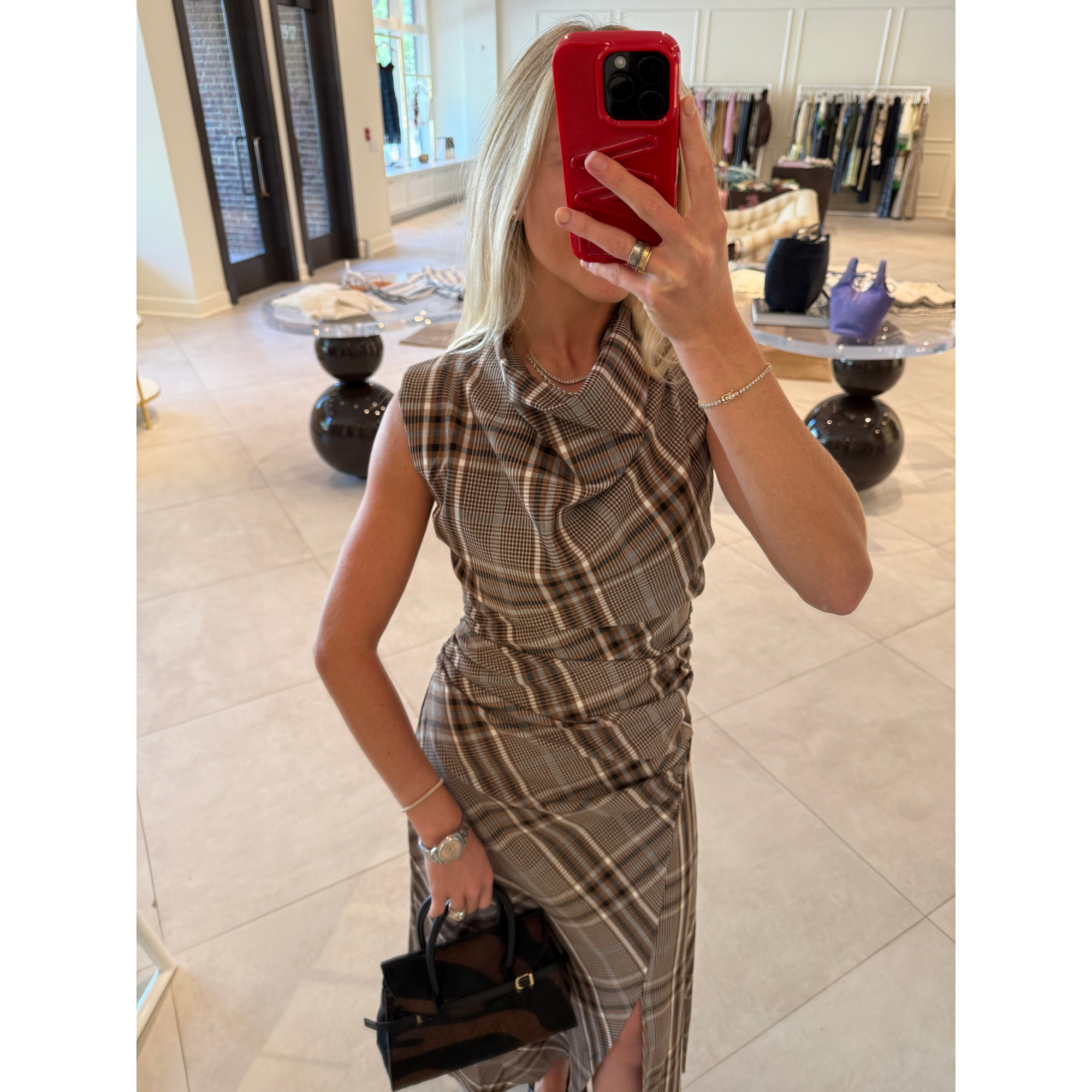 Burke Draped Midi Dress