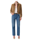 90s French High Rise Straight Jean