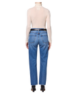 90s French High Rise Straight Jean