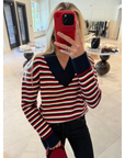 Striped V-Neck Sweater