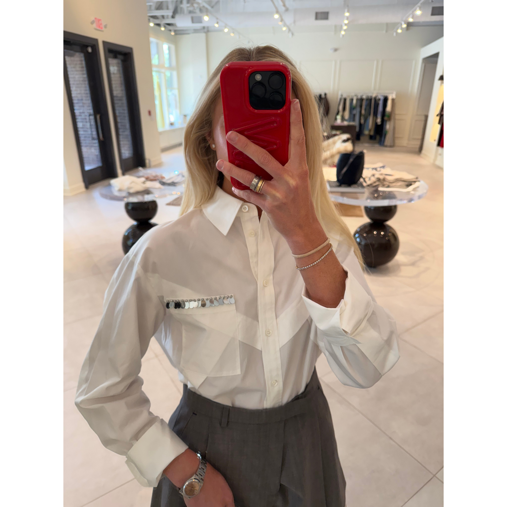 Embellished Pocket Shirt