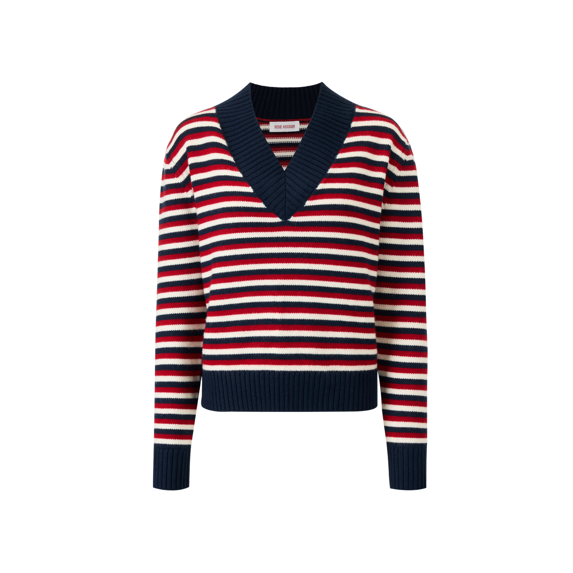 Striped V-Neck Sweater