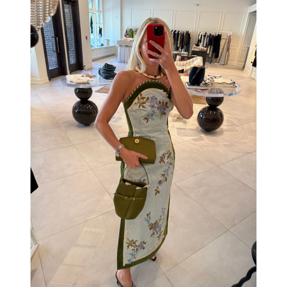 Odessa Embroidered Midi Dress
