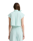 Tie Neck Button Up