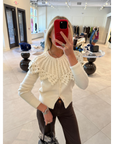 Lace Yoke Cardigan