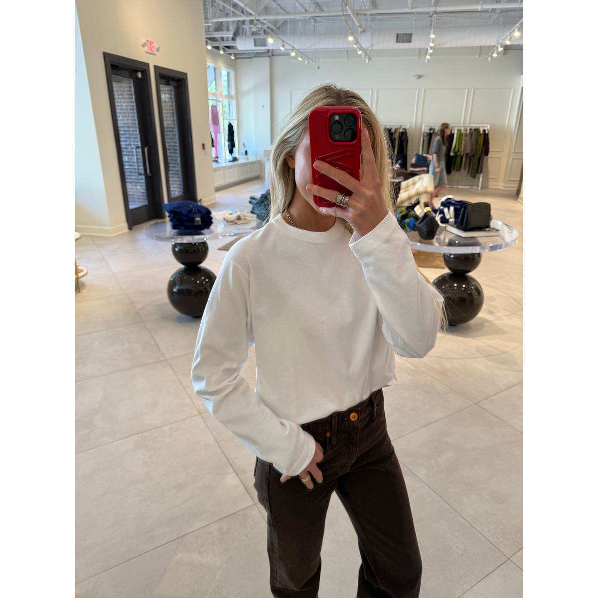 Cropped Long Sleeve Tee