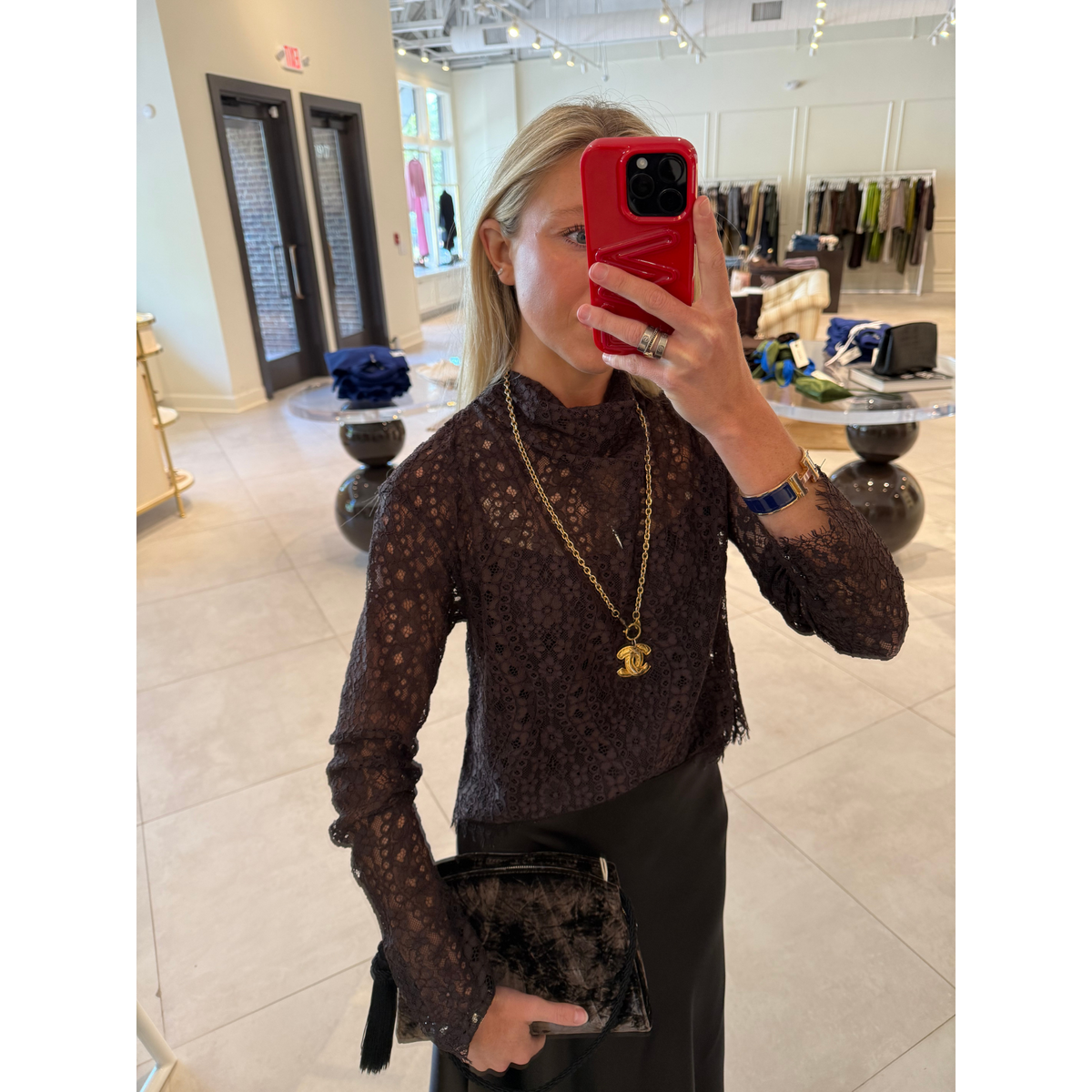 Long Sleeve Adrien Lace Top