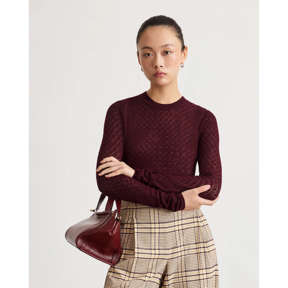 Kayden Pointelle Crewneck