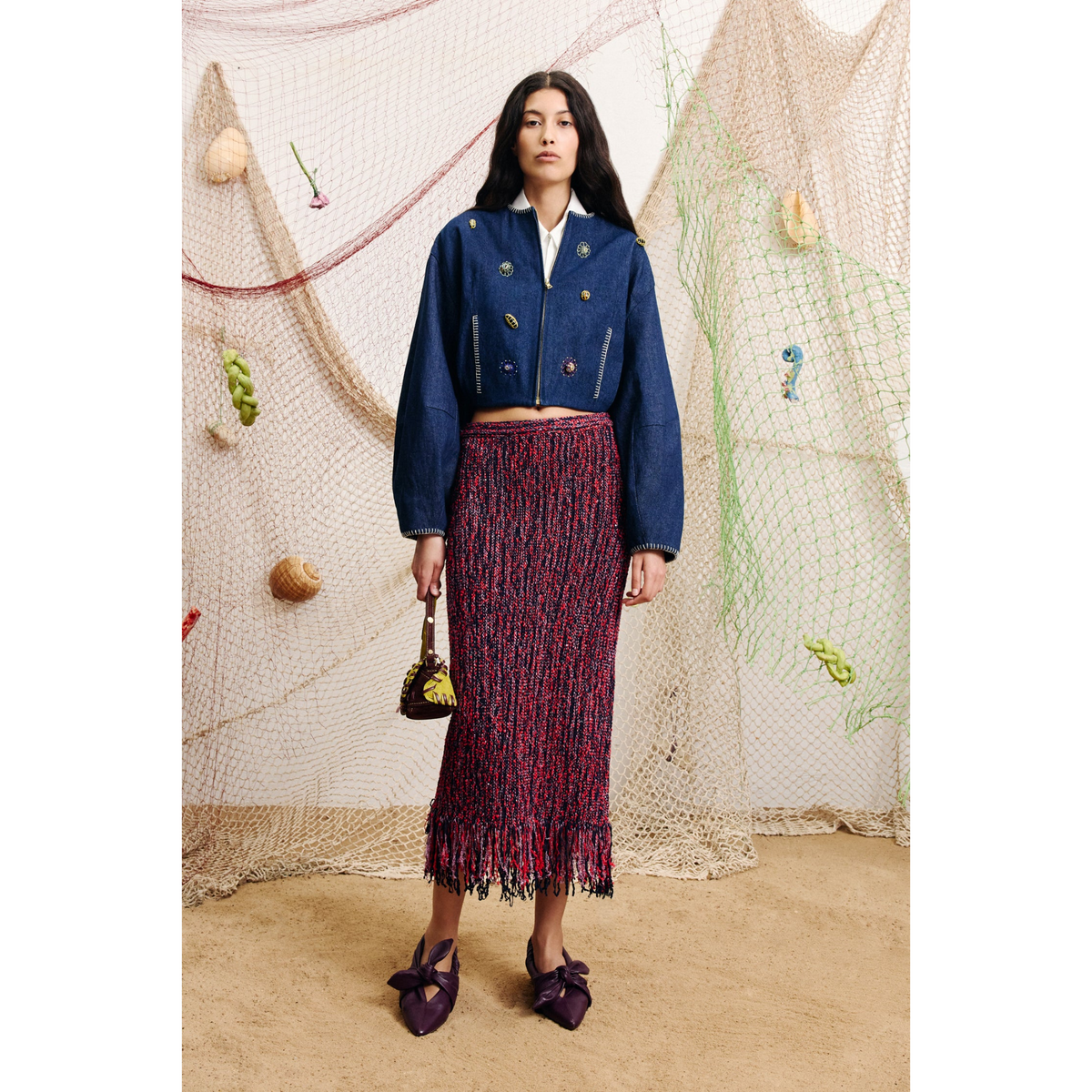 Nieve Sequin Knit Skirt