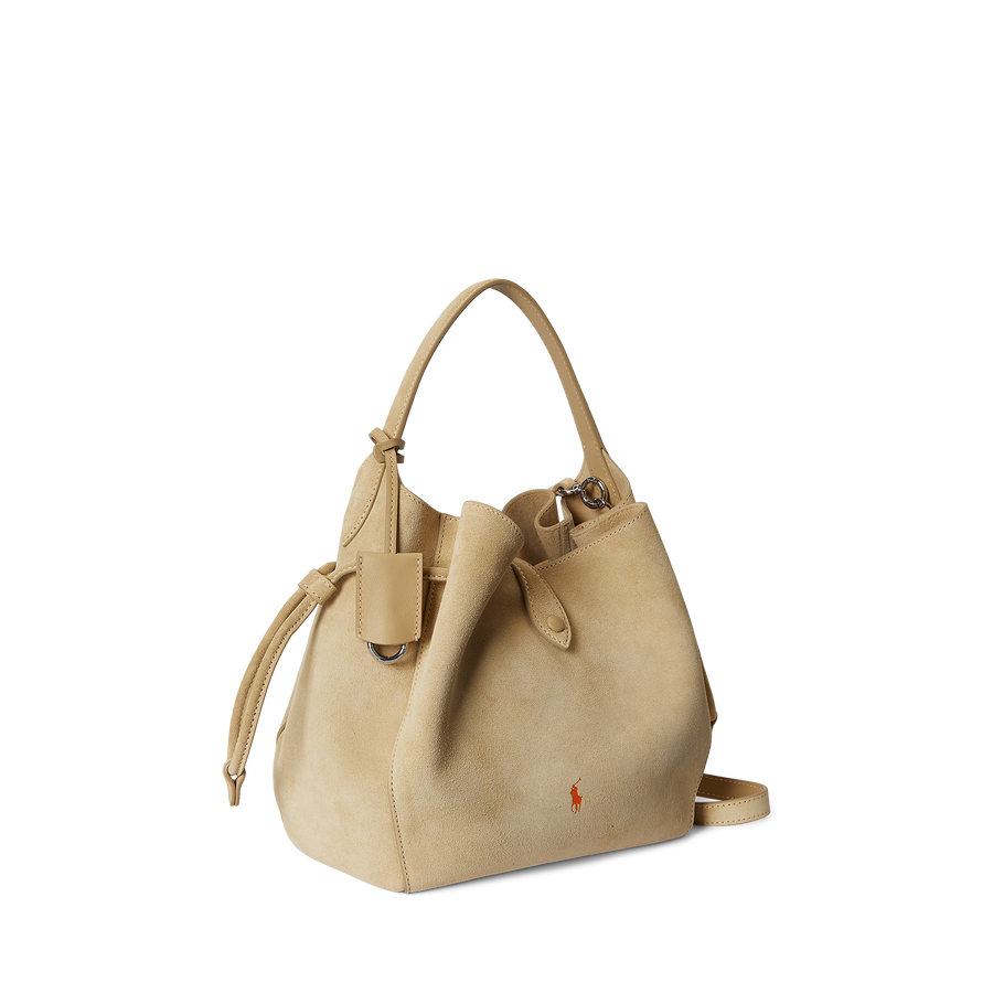 Polo Play Suede Drawstring Bag