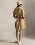 Drawcord Shirtdress