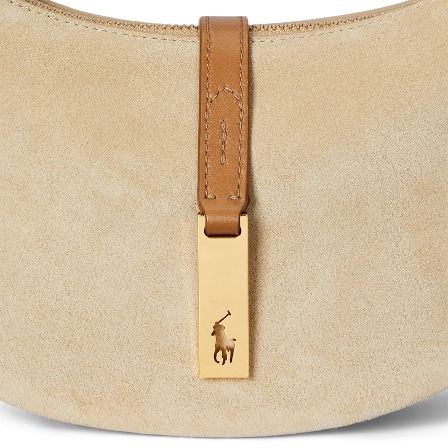 Suede/Leather Mini Shoulder Bag