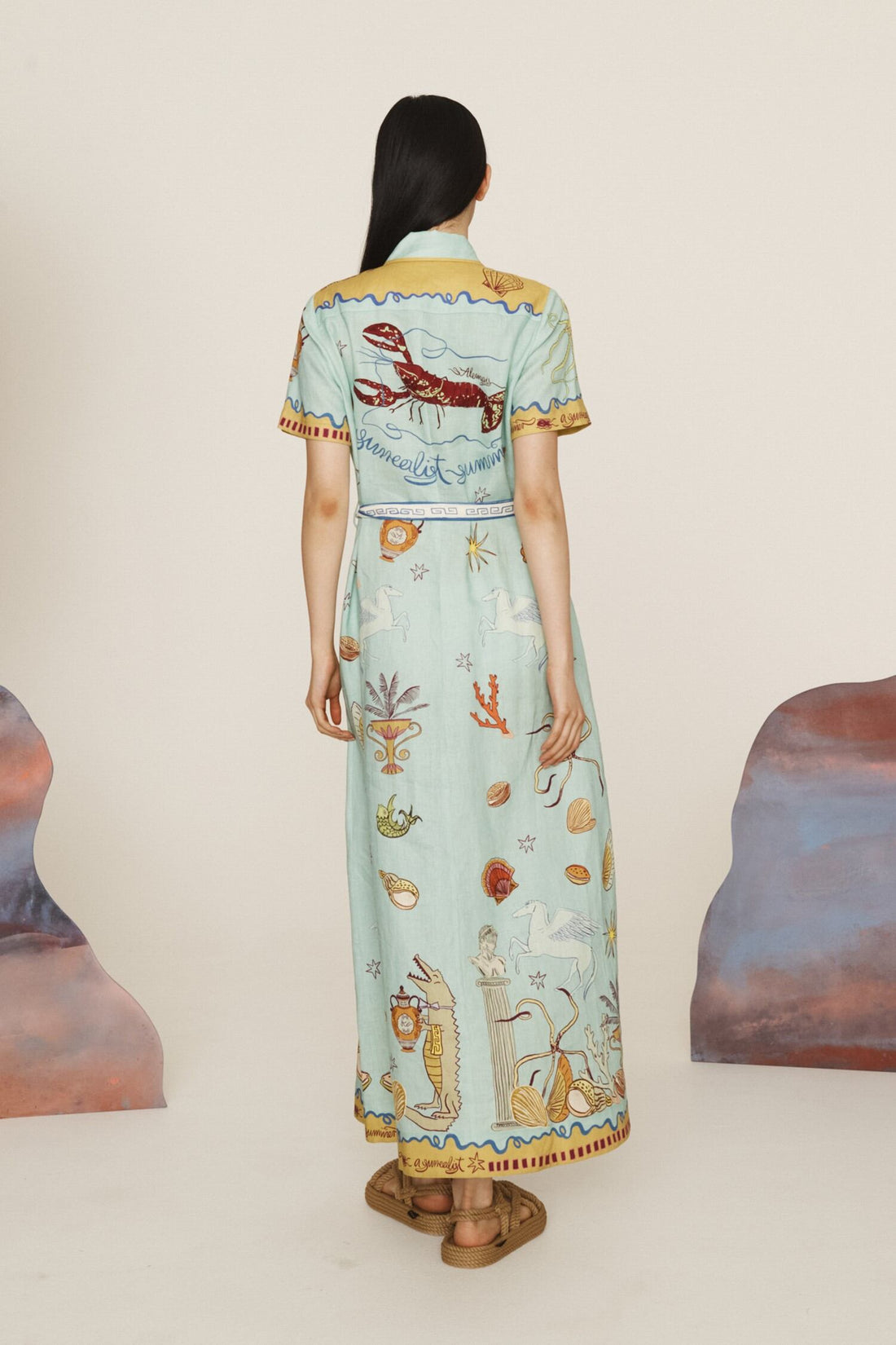 Surrealist Summer Shirtdress