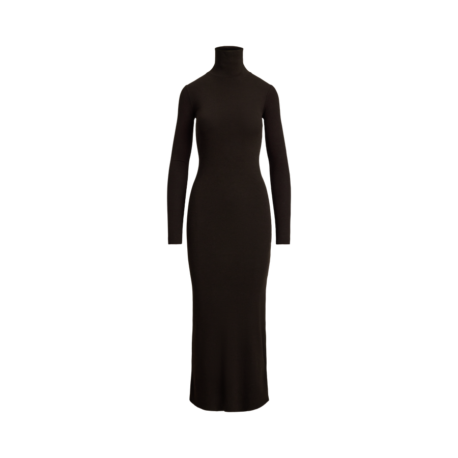 Ribbed Turtleneck Dress