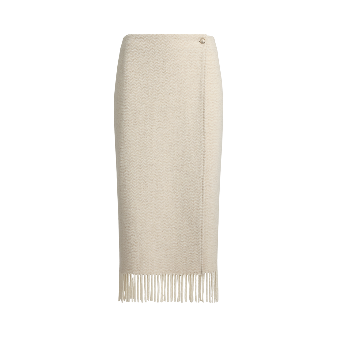 Wrap Fringe Pencil Skirt